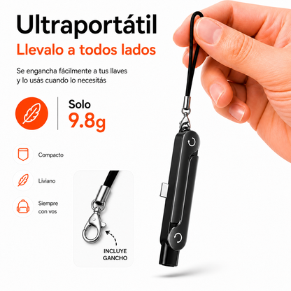 Adaptador USB-C 240W con Soporte Plegable (Carga Rápida)
